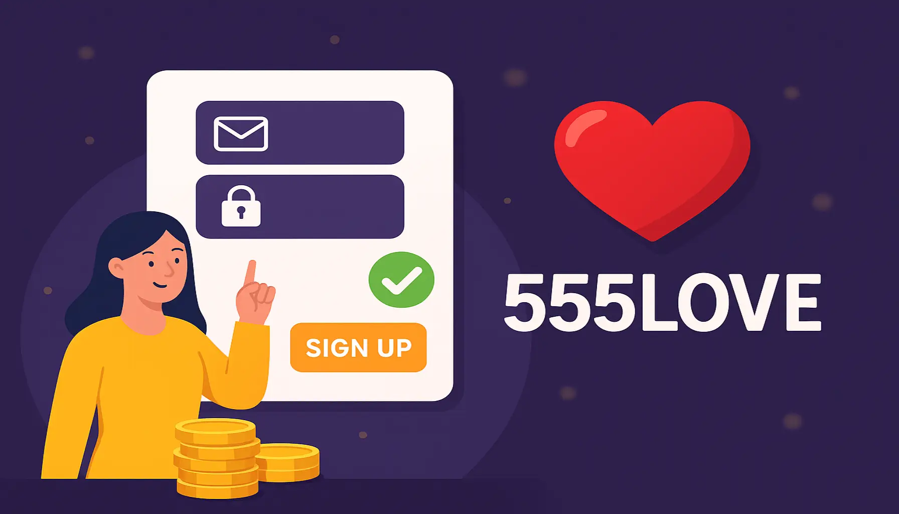 Não Perca tempo, o rRgistro na site 555LOVE